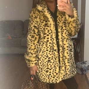 Leopard fur coat